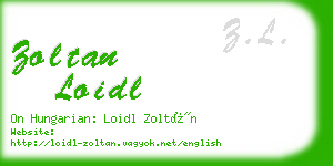 zoltan loidl business card